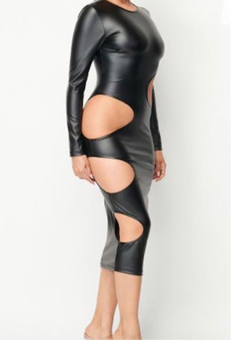 Bodycon Leather Dress