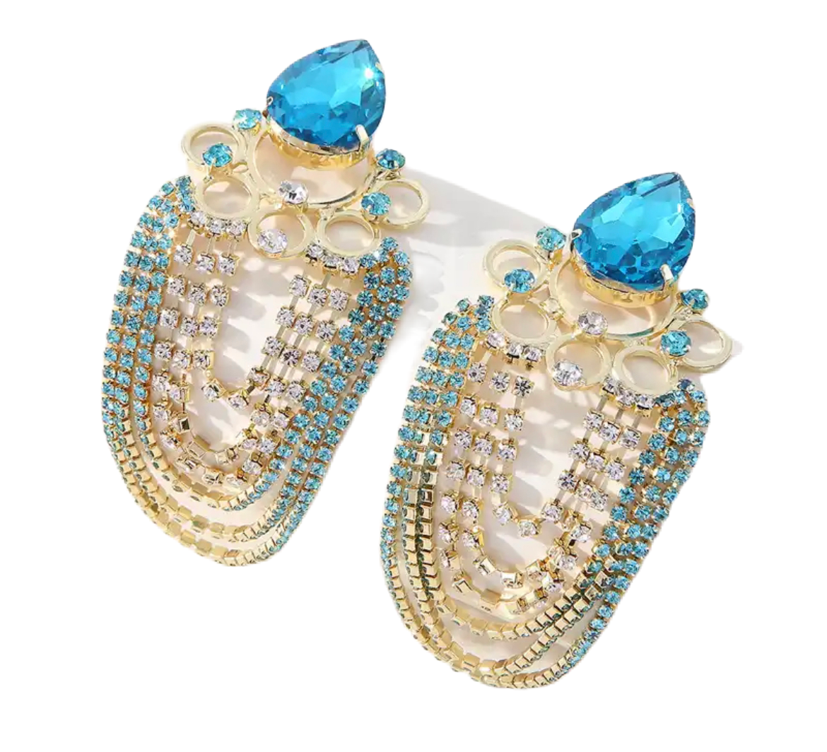 Blue Drop Earrings