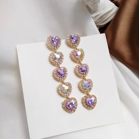 Purple Heart earrings