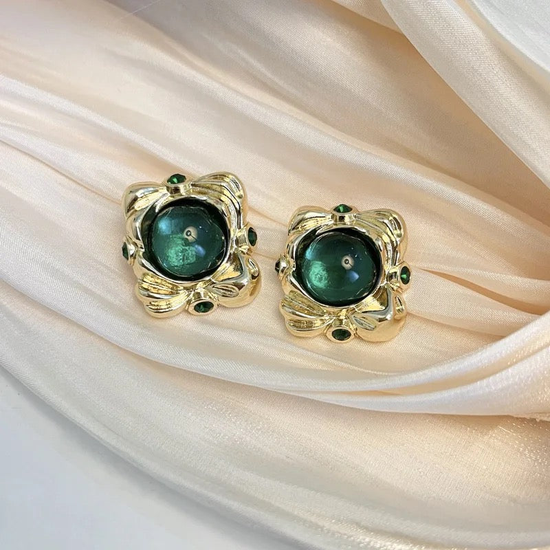 Green Stud earrings