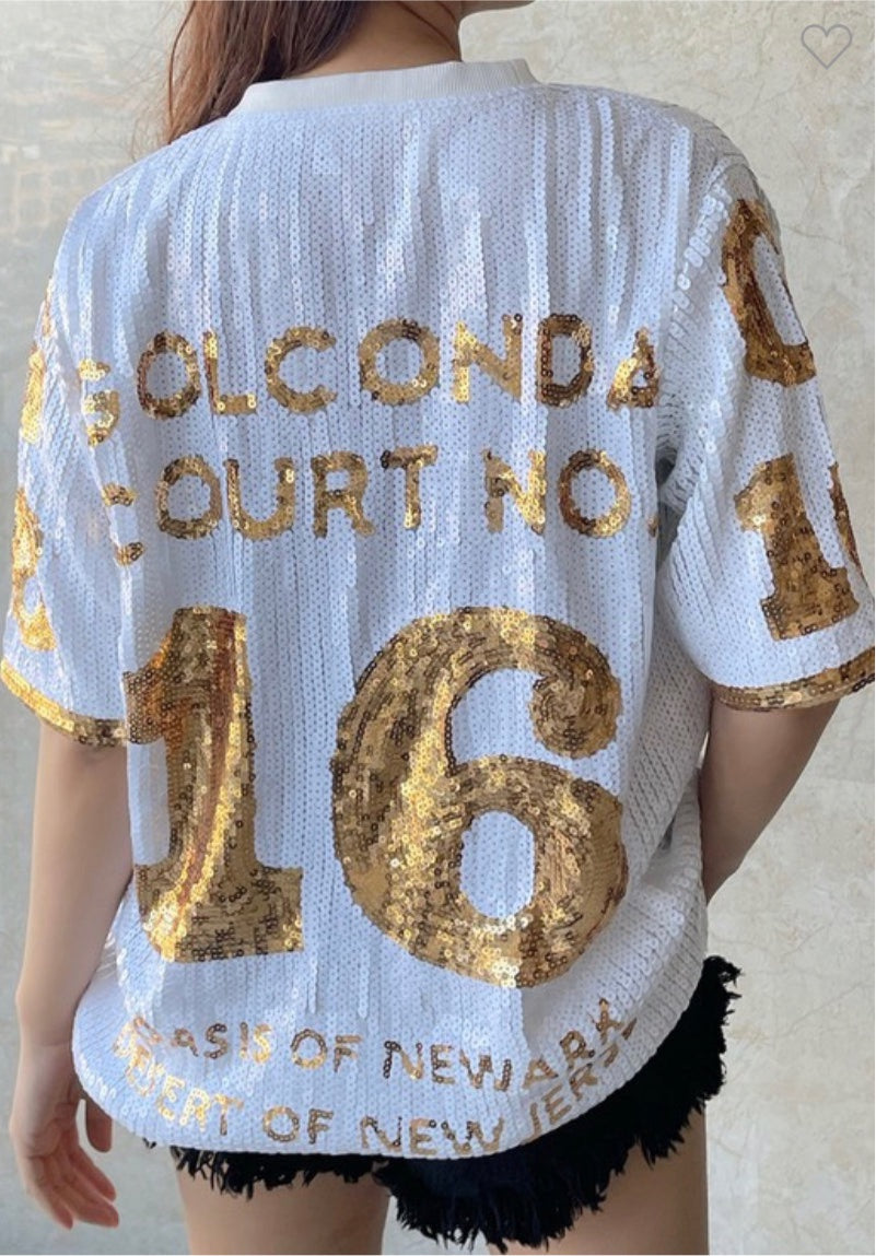 Sequin shirt dress