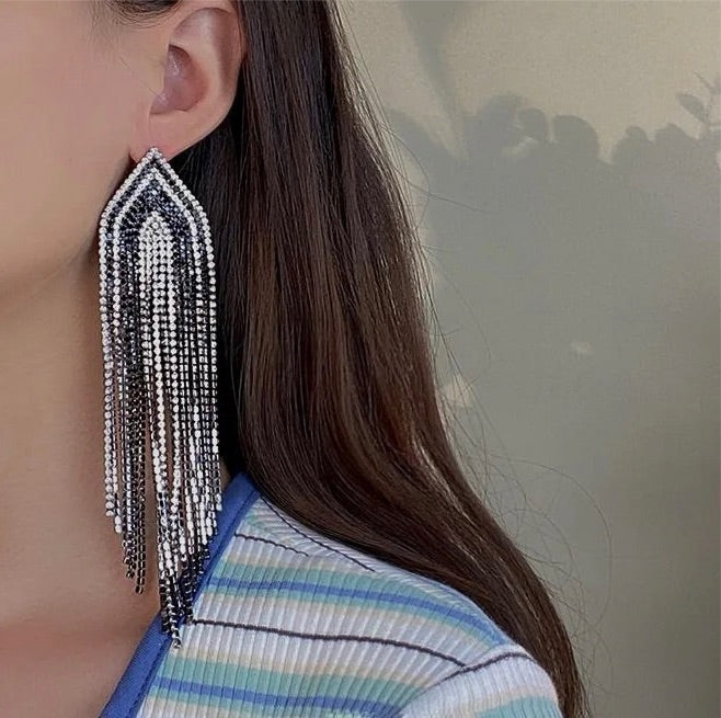 Black Tassel Earrings