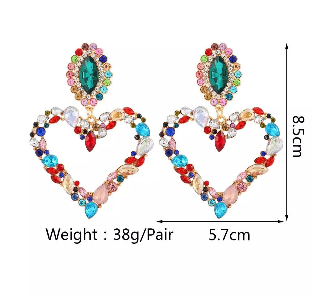 Heart Drop Earrings