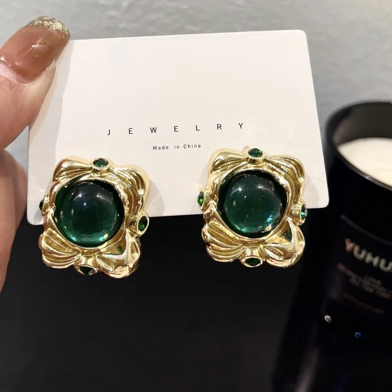 Green Stud earrings
