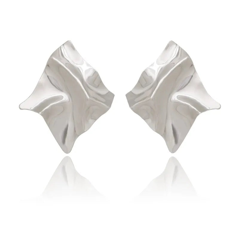 Silver Square Earrings