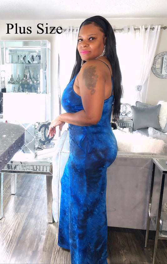 Blue “Plus Size” Jumpsuit