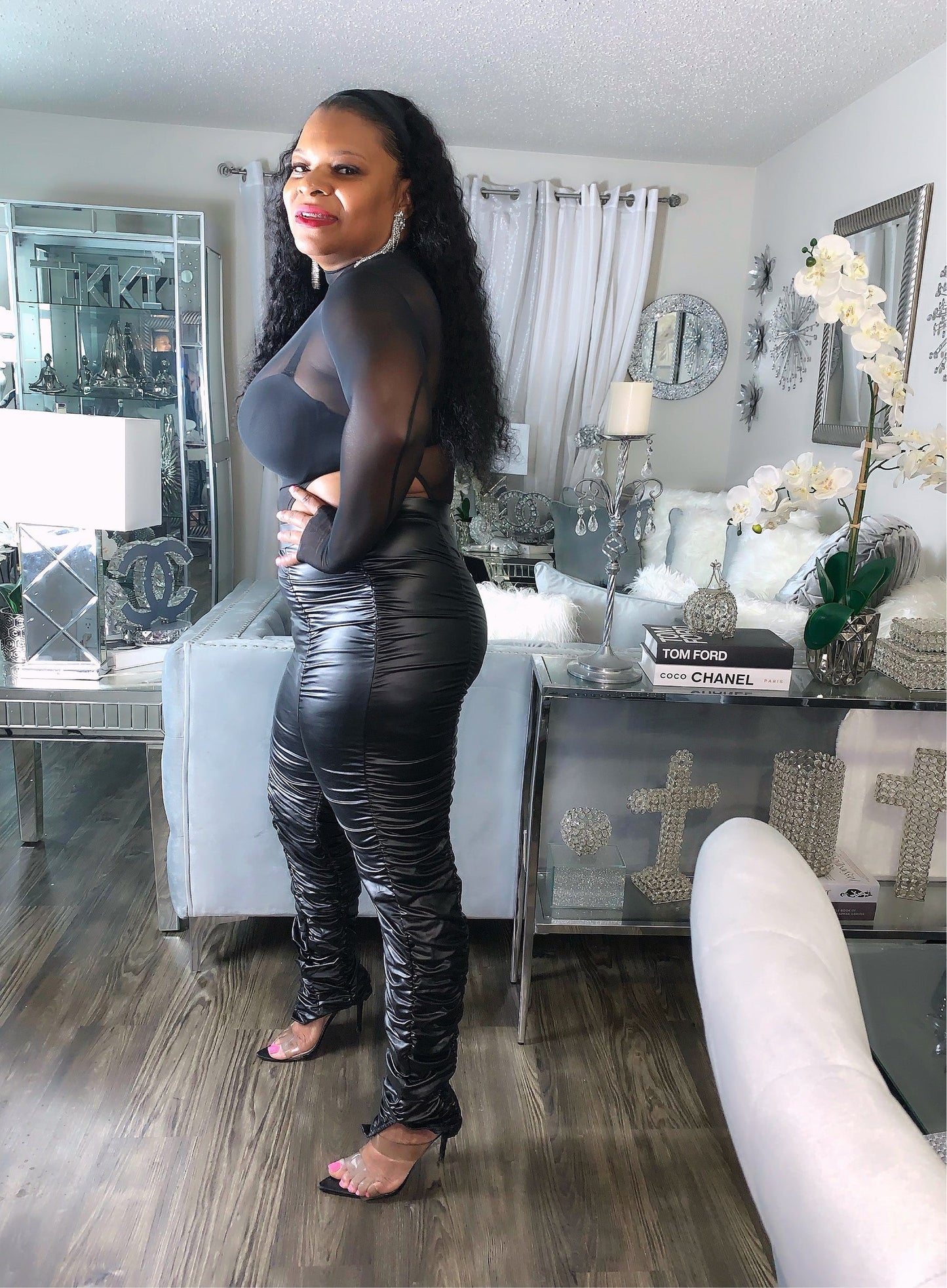 Black “Faux Leather” Pants