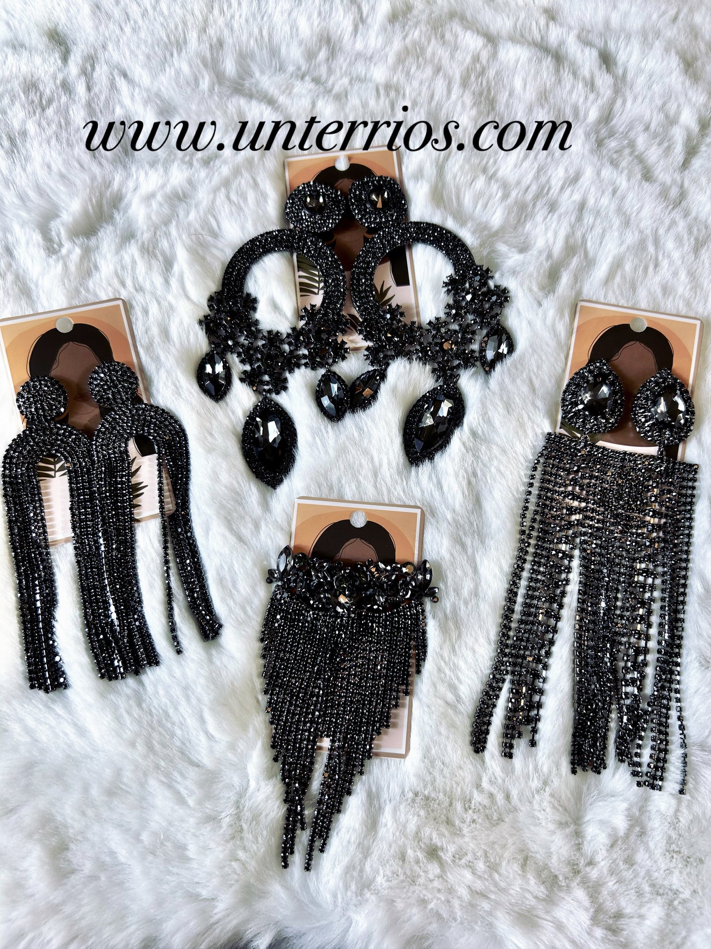 Earrings “Water Drop” Black