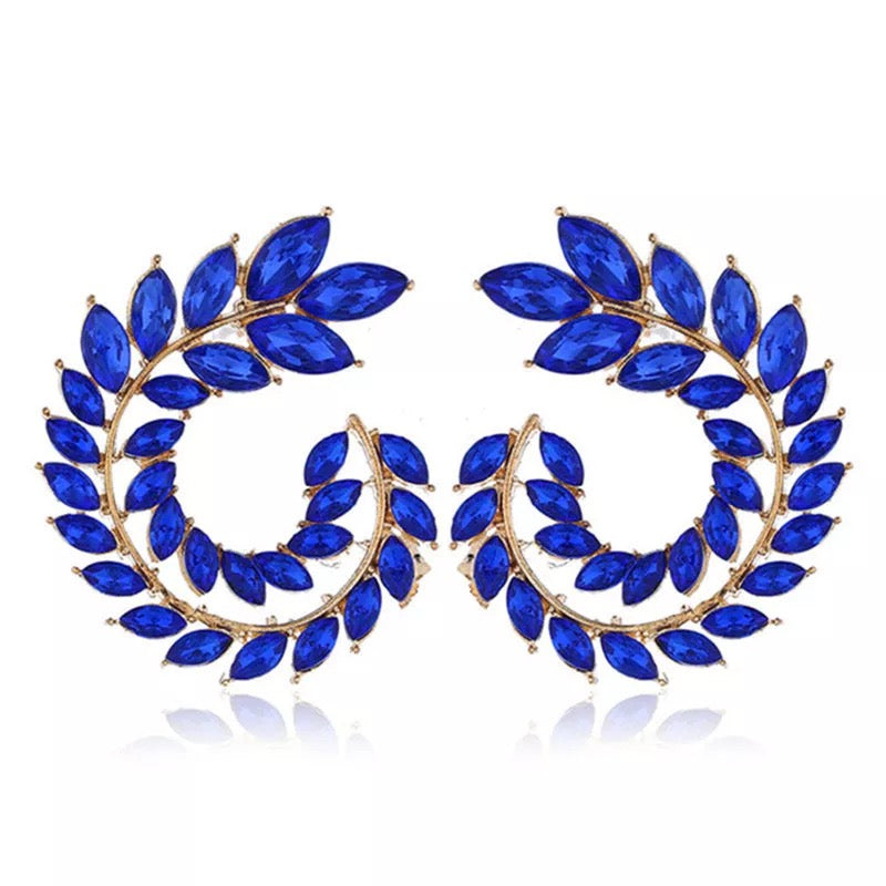 Leaf Blue Earrings