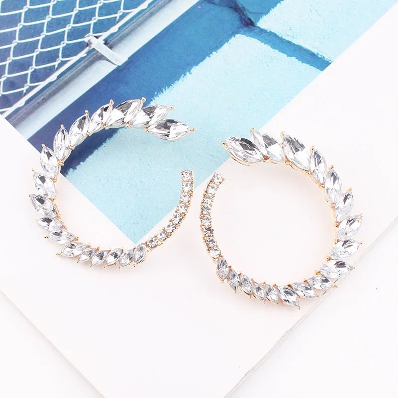 Round Leaf Earrings