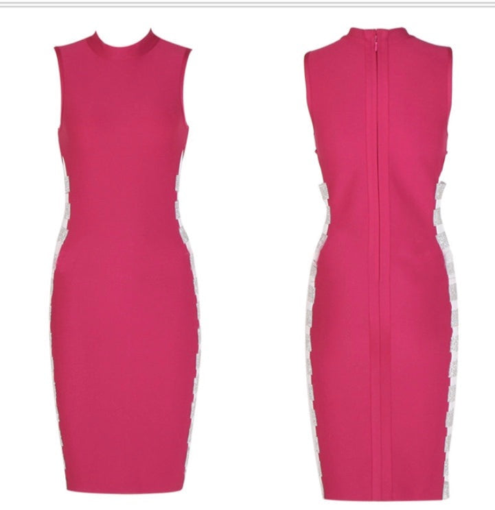 Rhinestone Bandage Dress