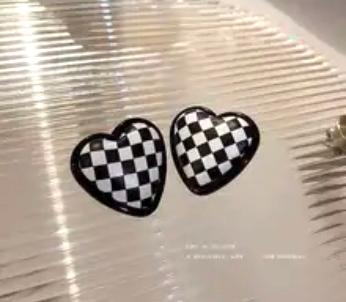 Checkerboard earrings