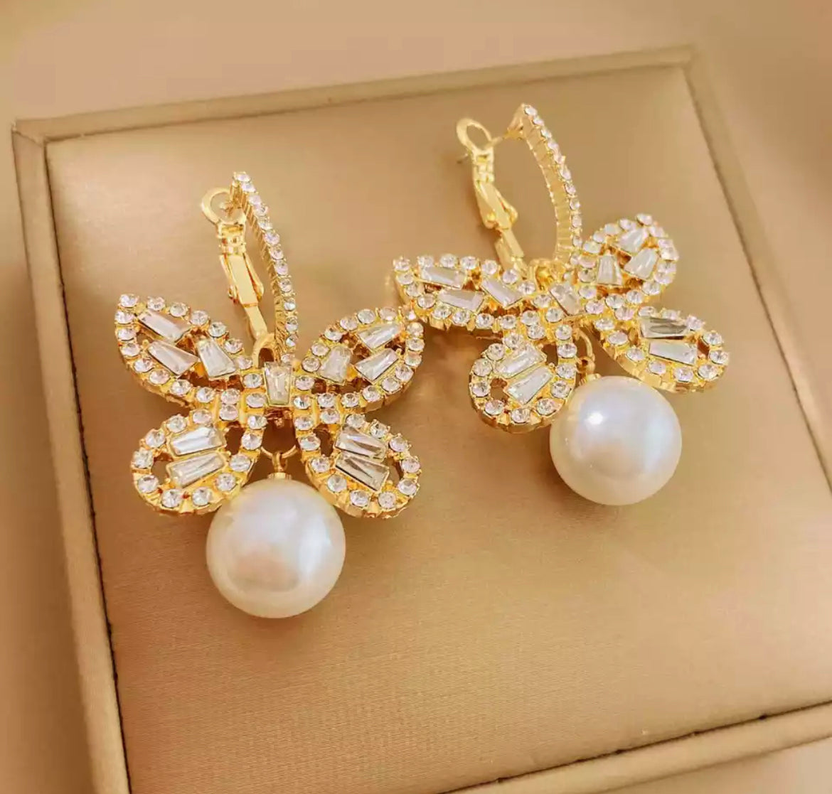 Gold Butterfly Earrings