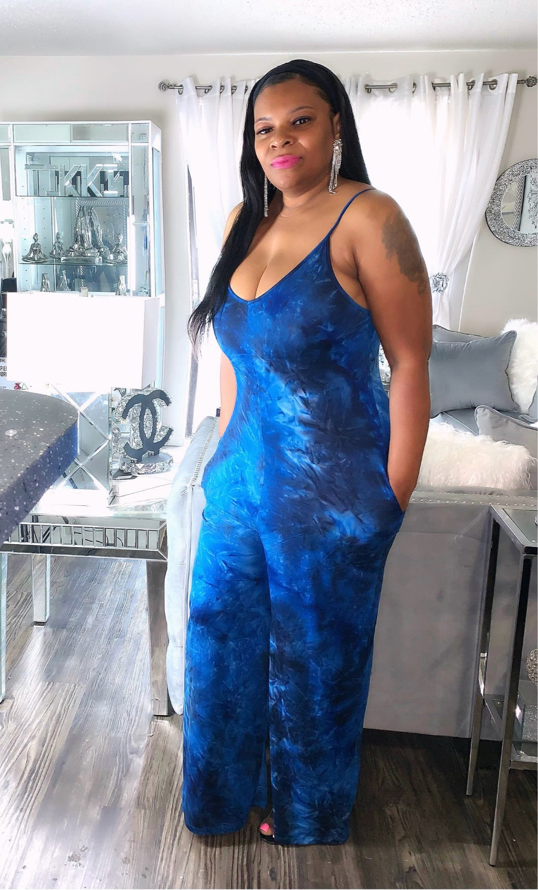 Blue “Plus Size” Jumpsuit