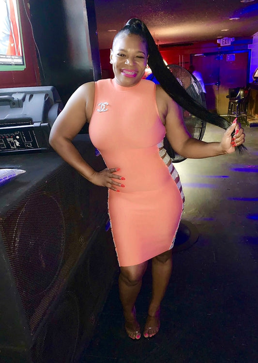 Rhinestone Bandage Dress