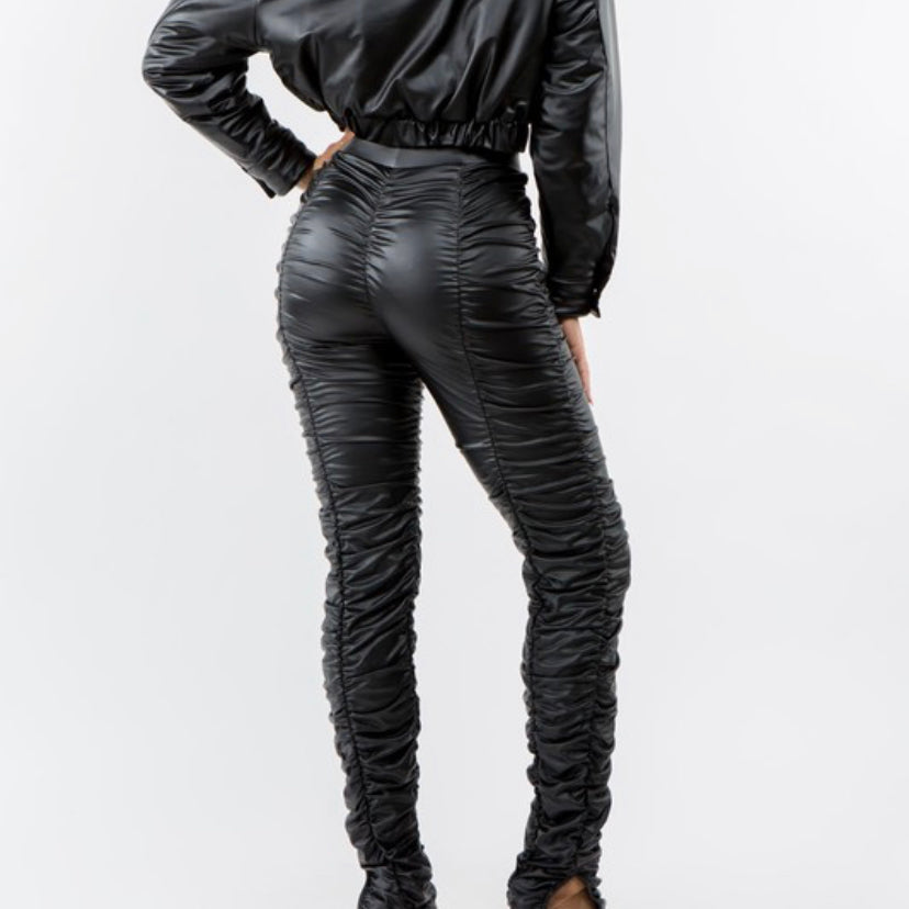 Black “Faux Leather” Pants