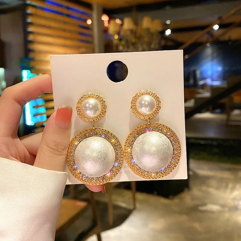 Pearl Round Earrings