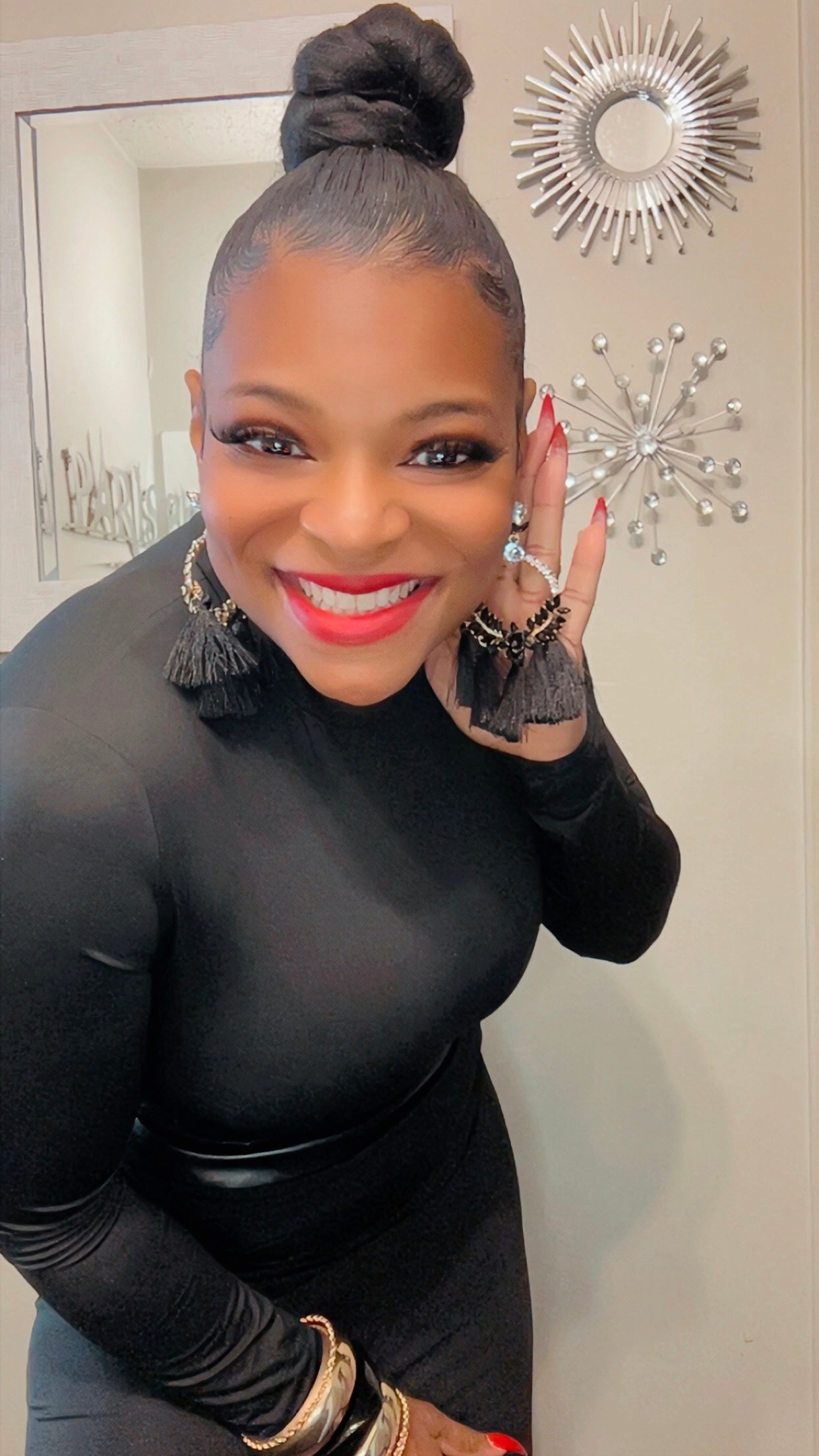 Black Tassel Earrings