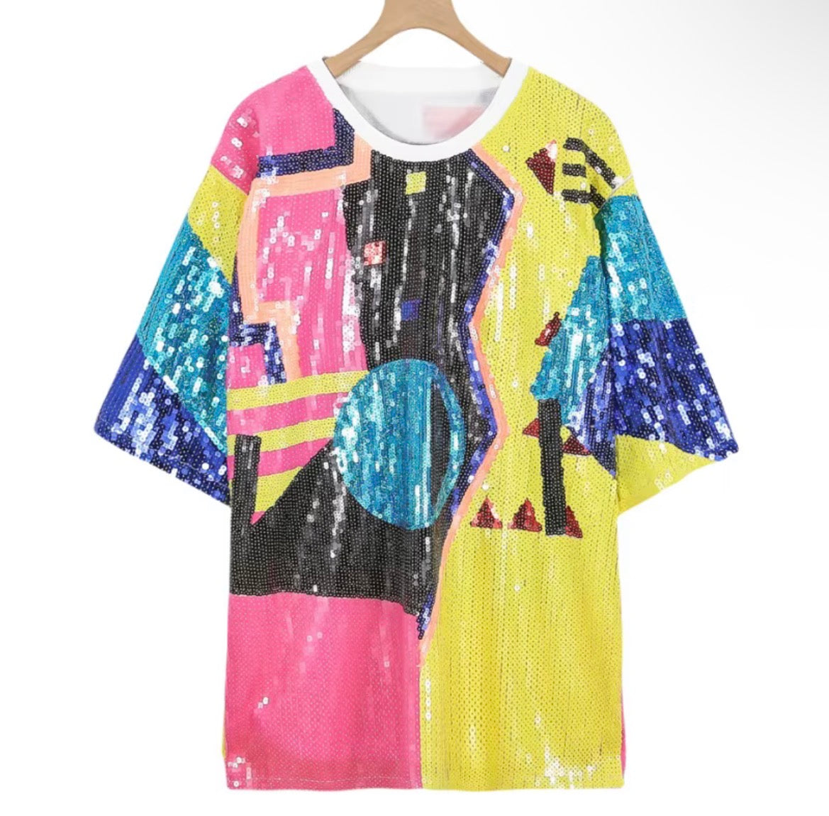 Multi Pink Sequin Dress