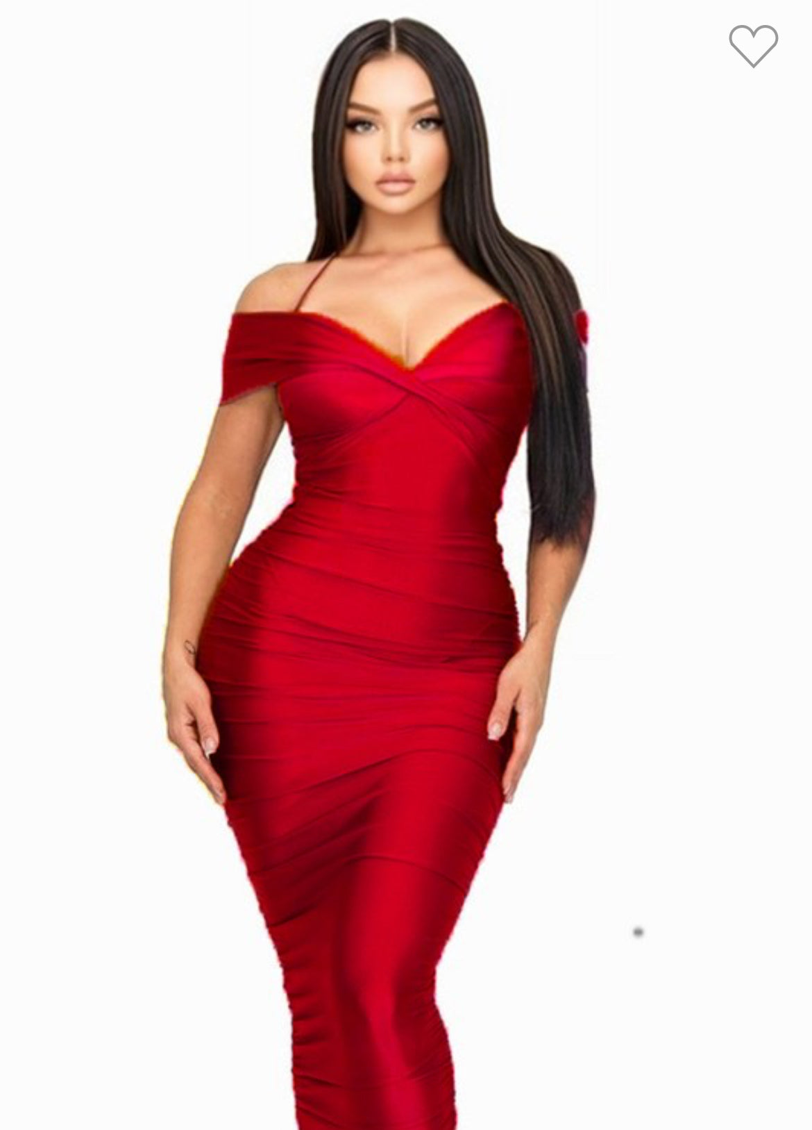 Bodycon Red Midi Dress