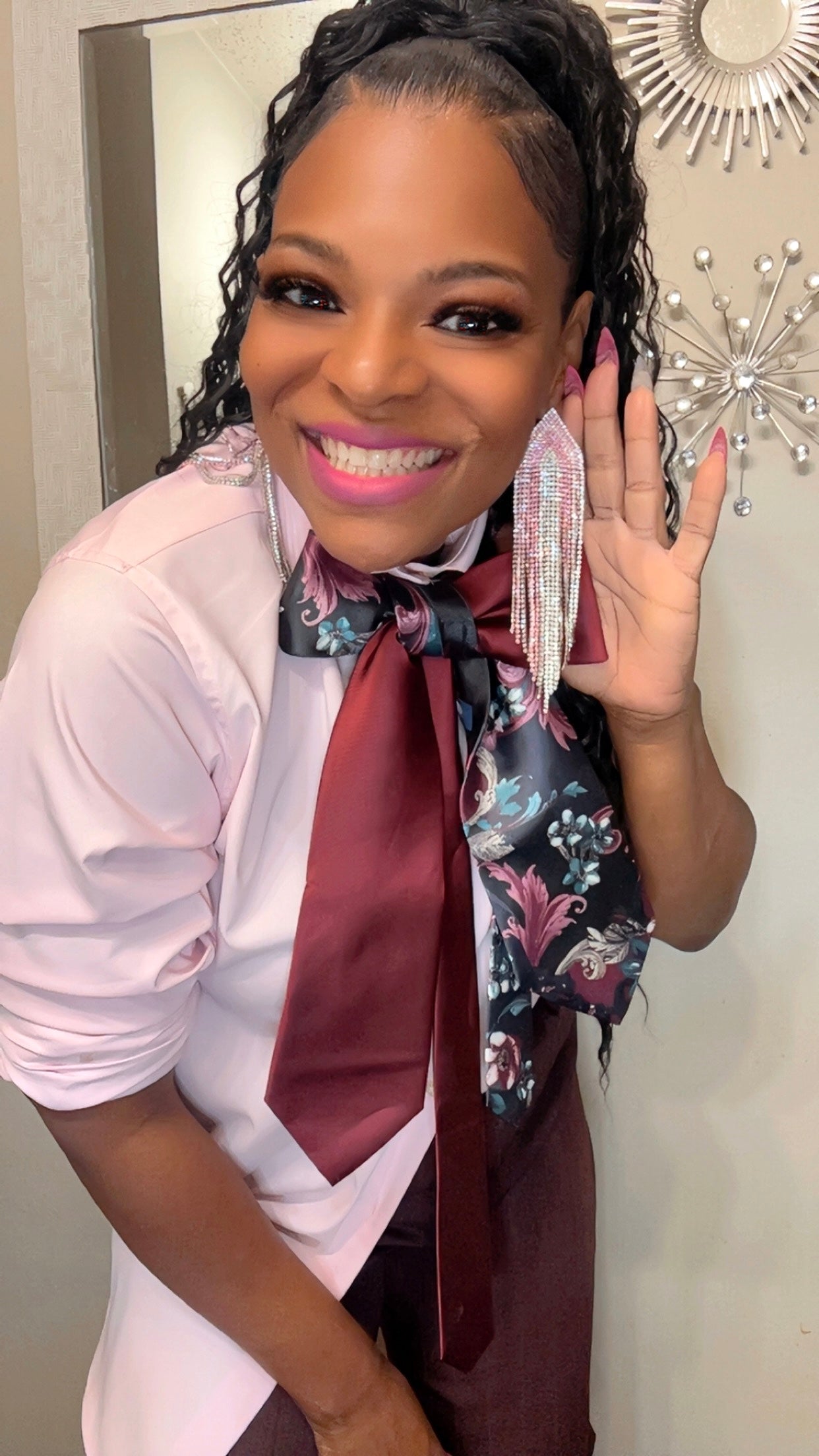 Pink Tassel Earrings