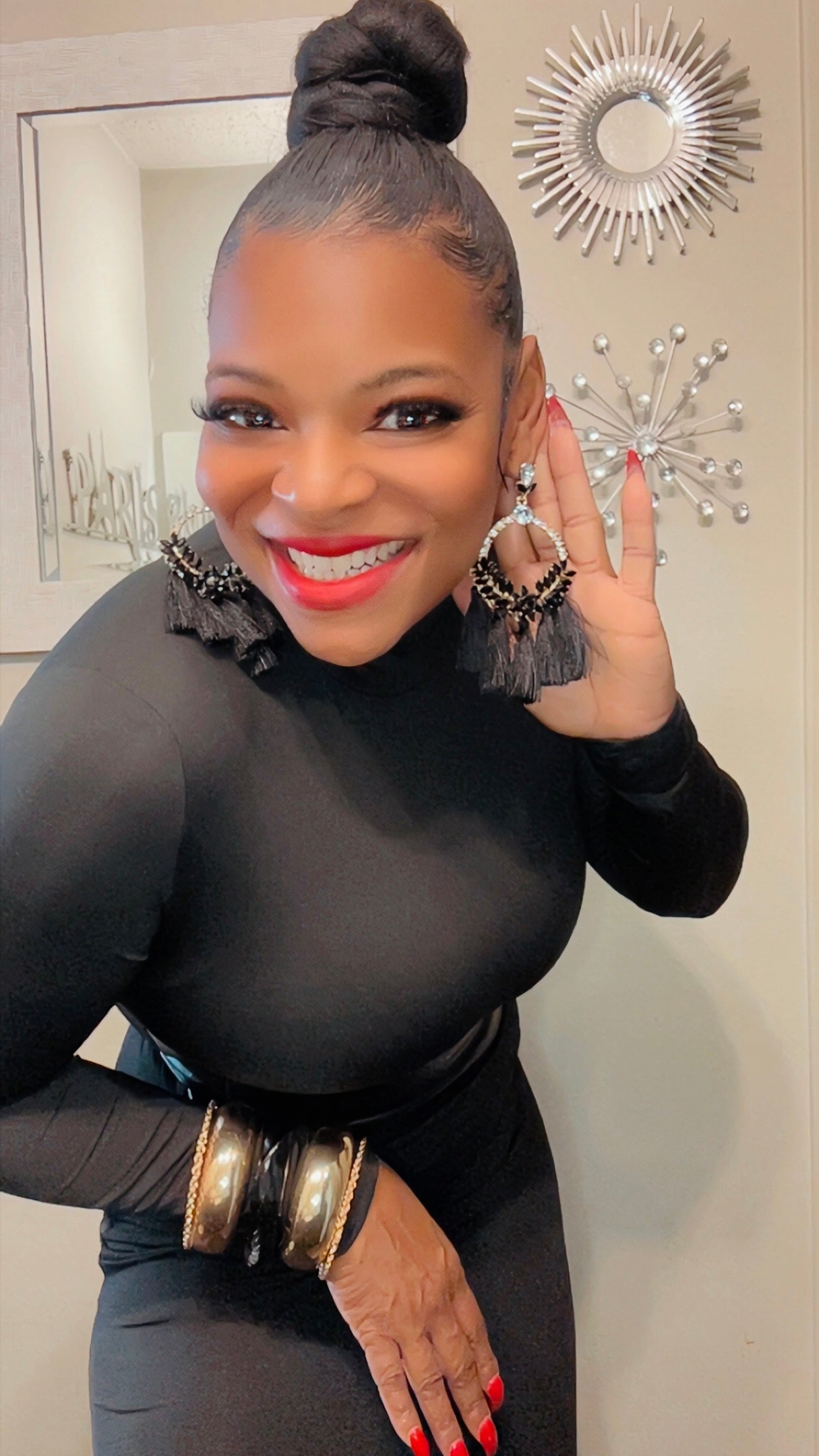 Black Tassel Earrings