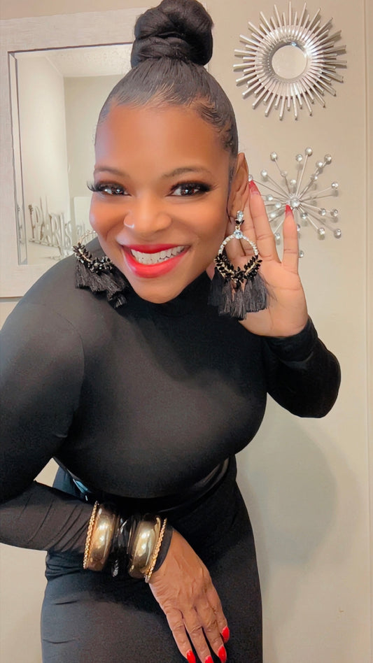 Black Tassel Earrings