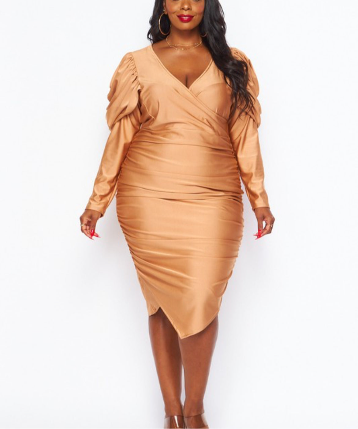 Plus size Gold dress