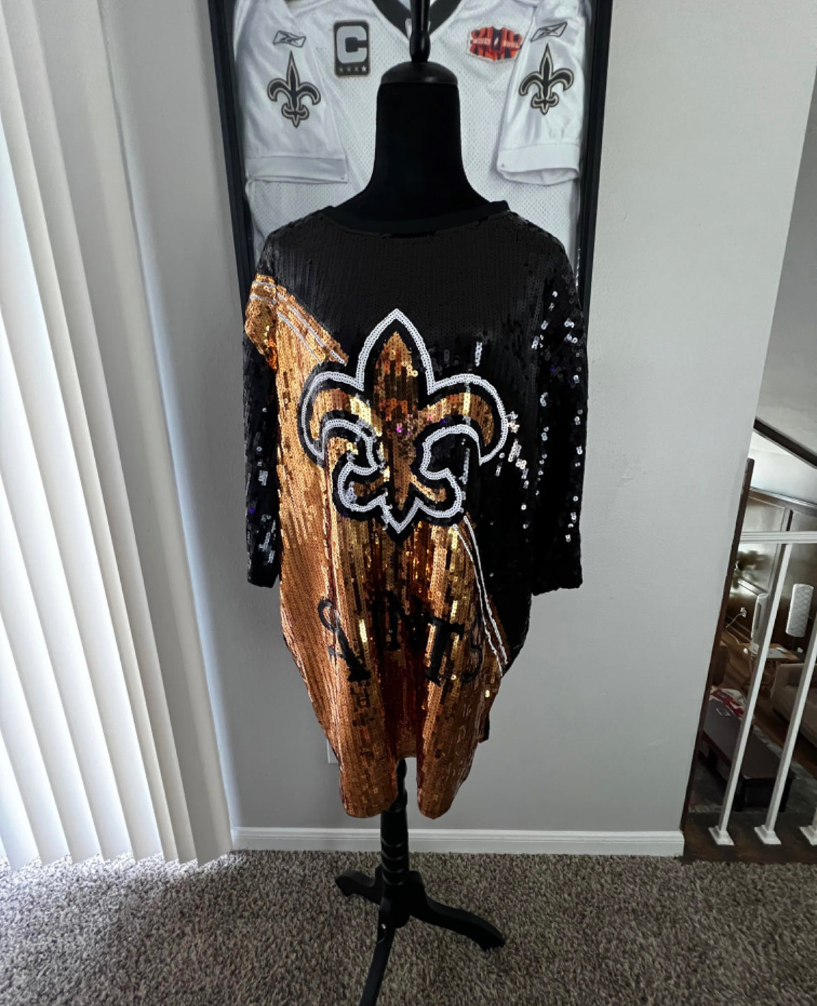 New Orleans Saints sequin dress