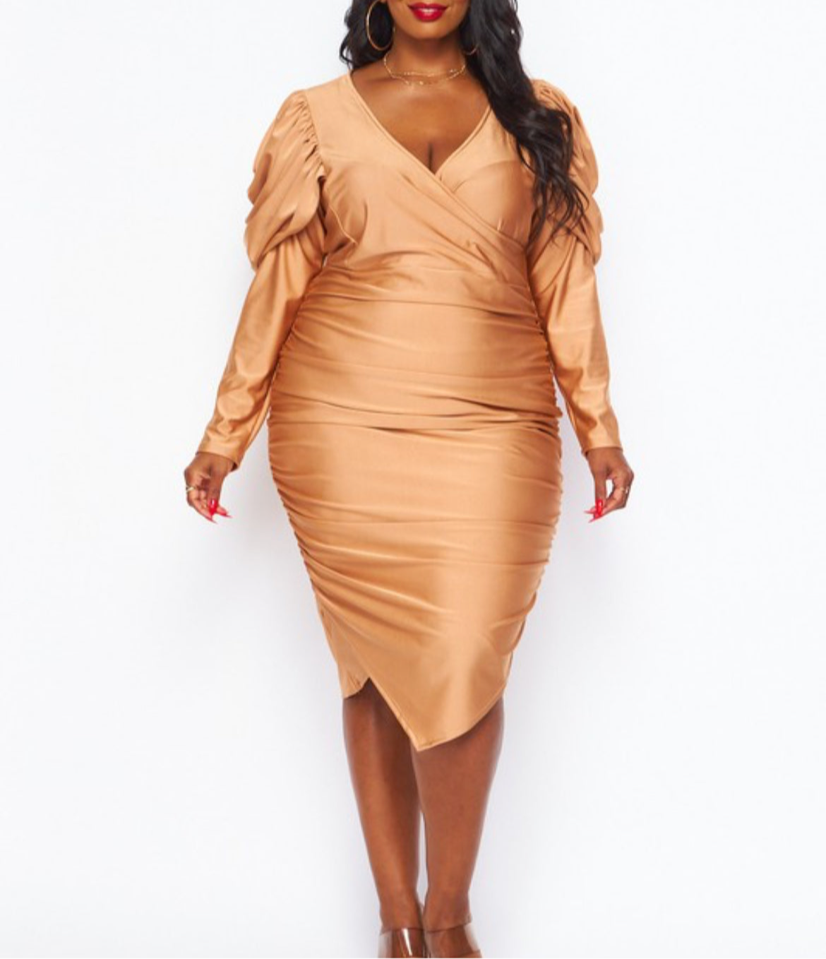 Plus size Gold dress