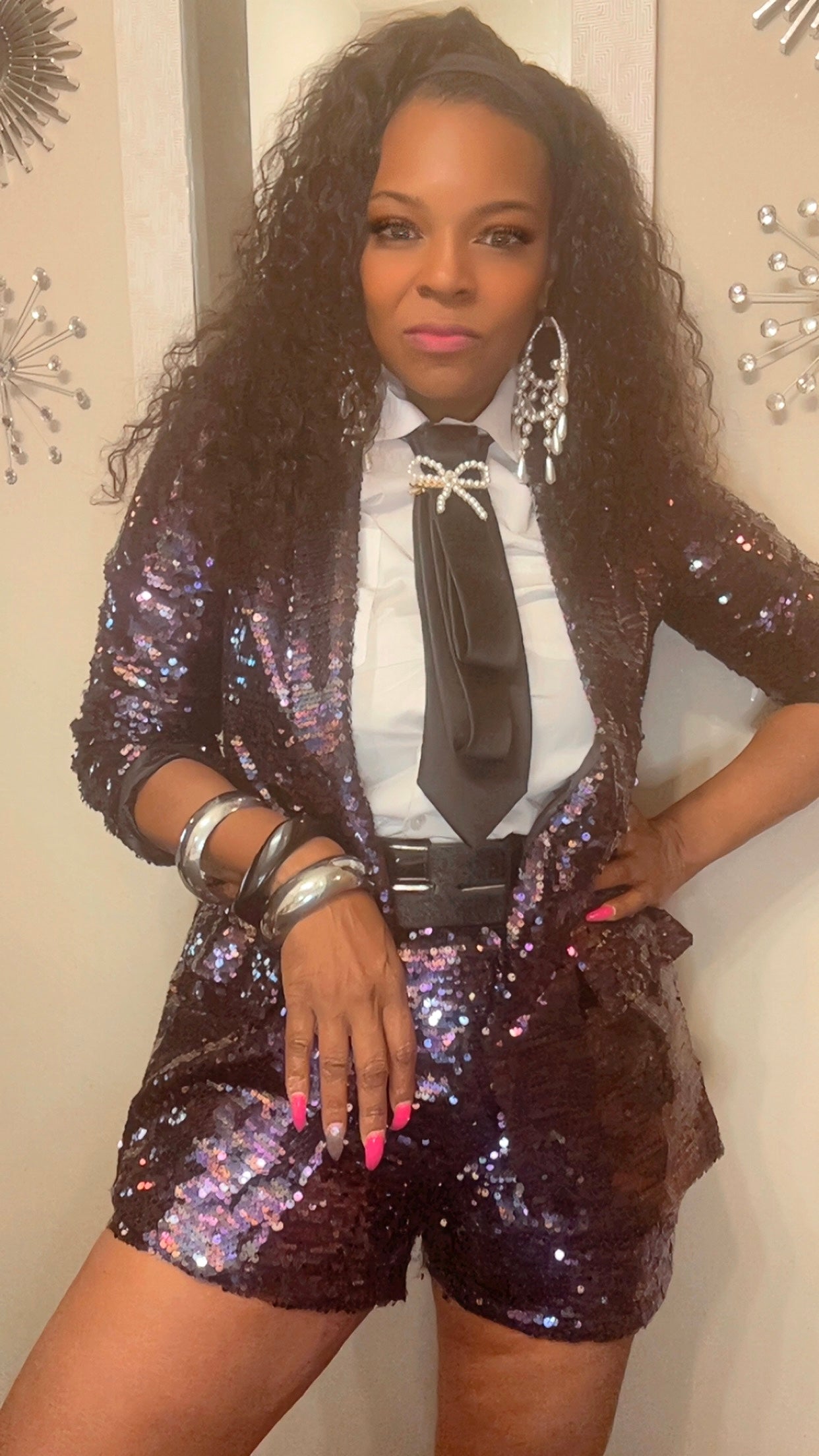 Purple Sequin 2pcs Sets