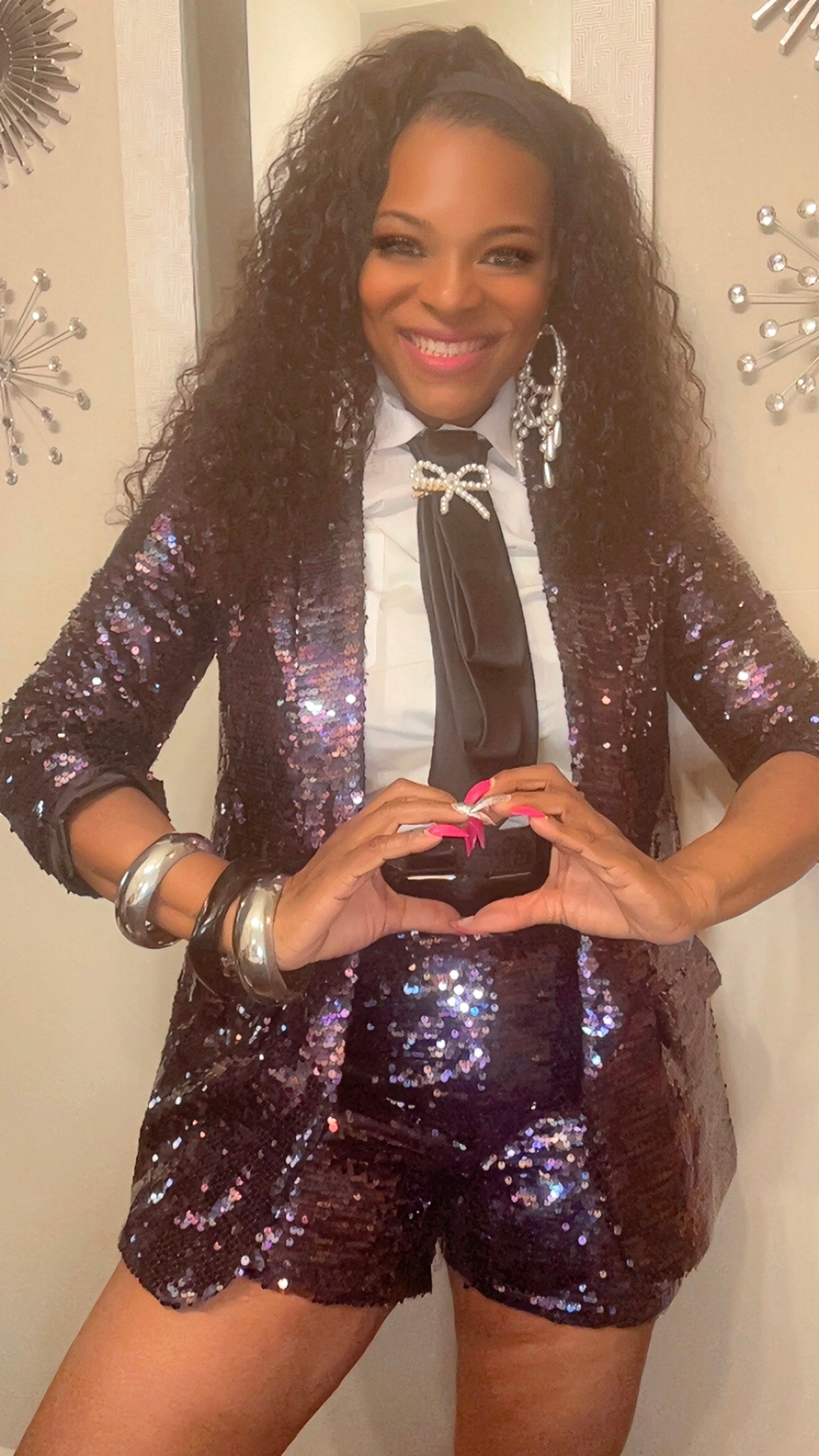 Purple Sequin 2pcs Sets