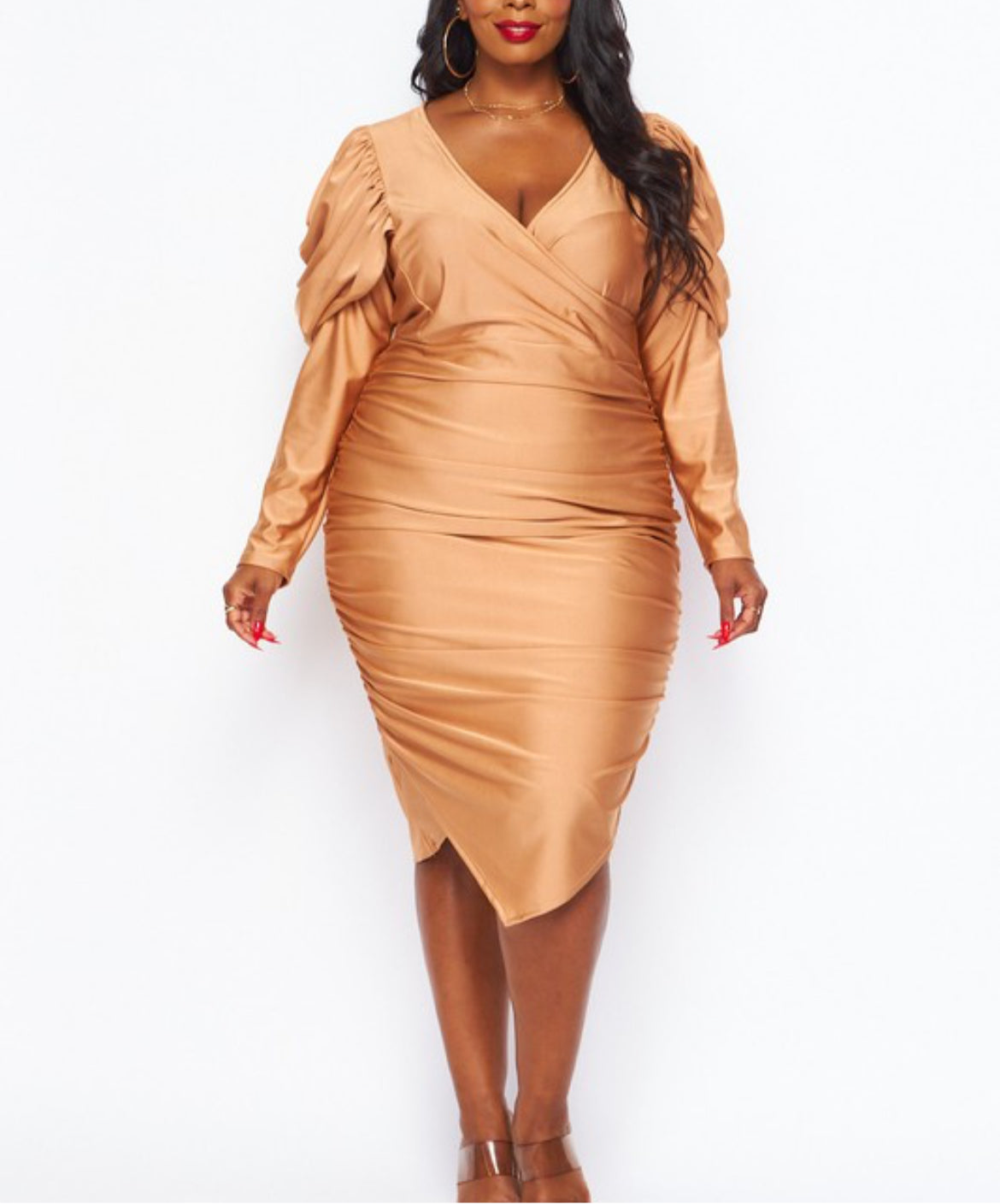 Plus size Gold dress