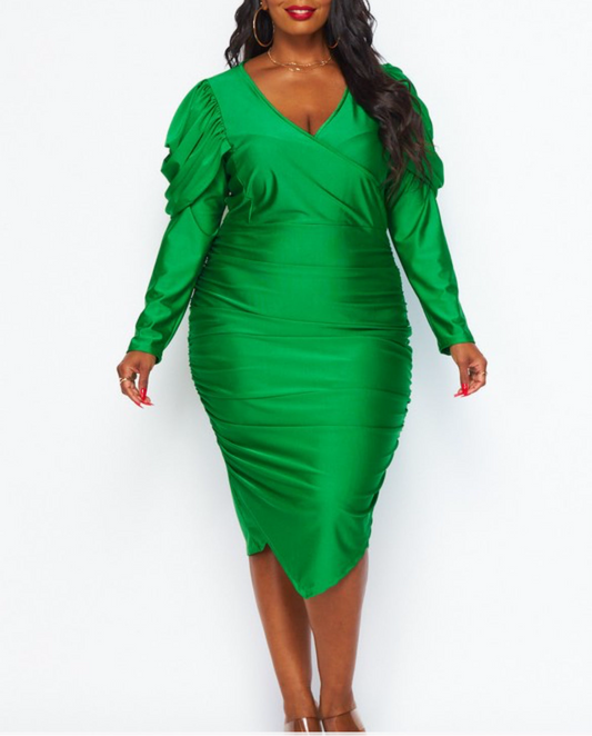 Plus size Green dress