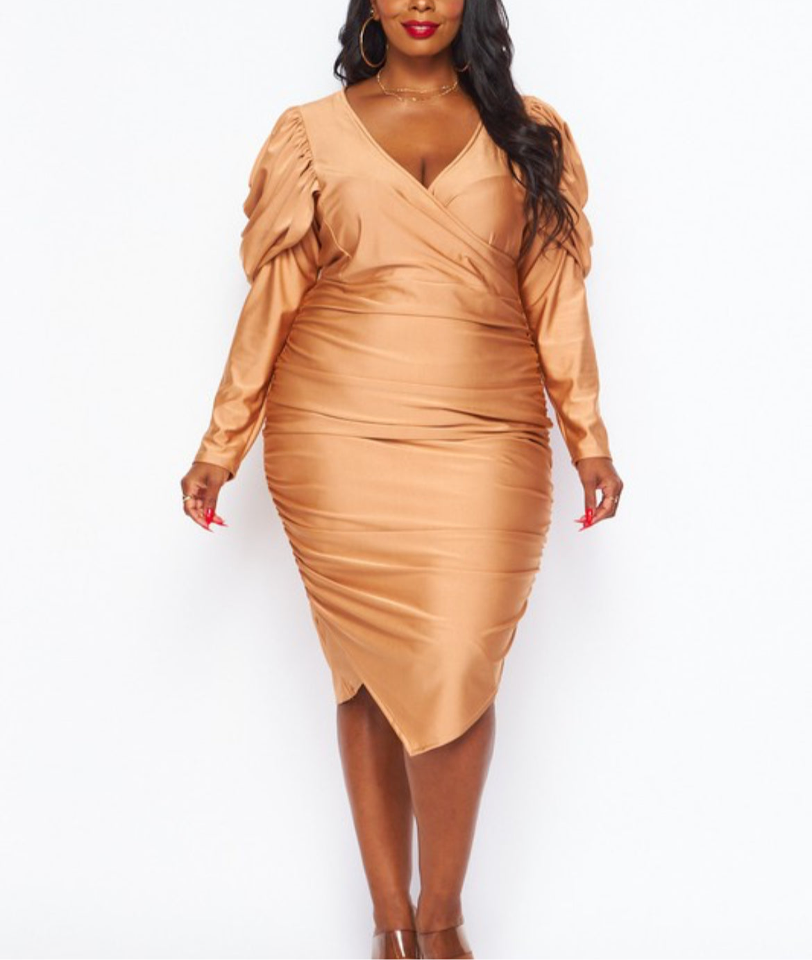 Plus size Gold dress
