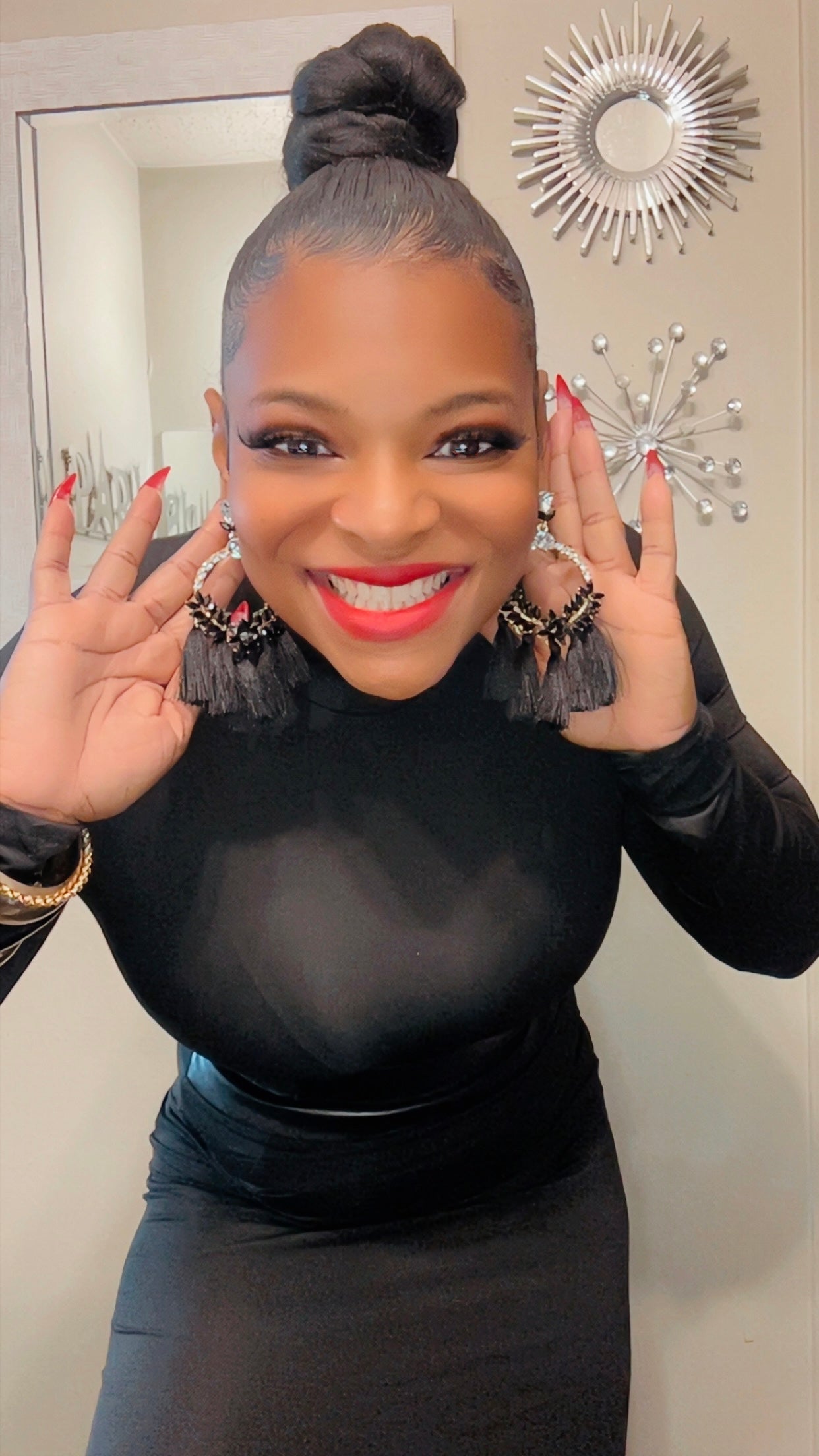 Black Tassel Earrings