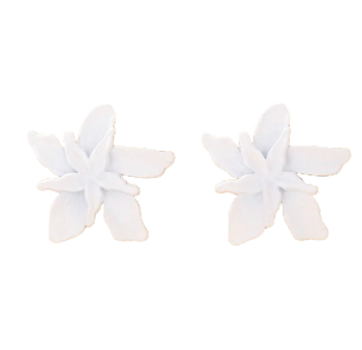 White leaf Earrings