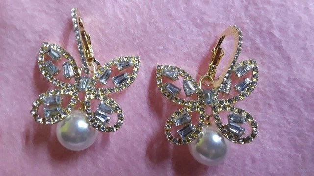 Gold Butterfly Earrings