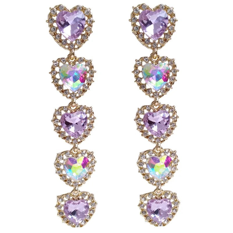 Purple Heart earrings