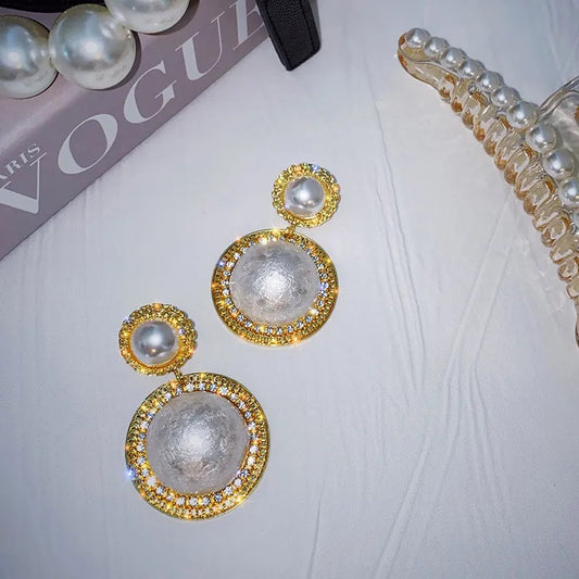 Pearl Round Earrings