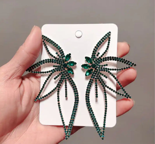 Green Butterfly Earrings