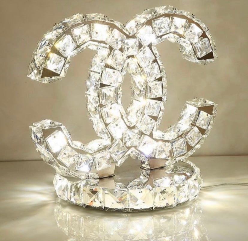 Luxury “CC” Glass Lamp