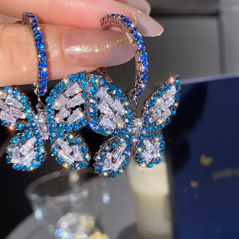 Blue butterfly Earrings