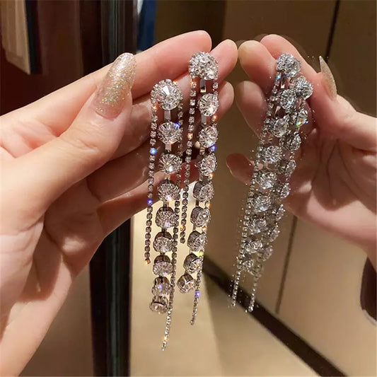 Earrings “long Crystal “ Drop