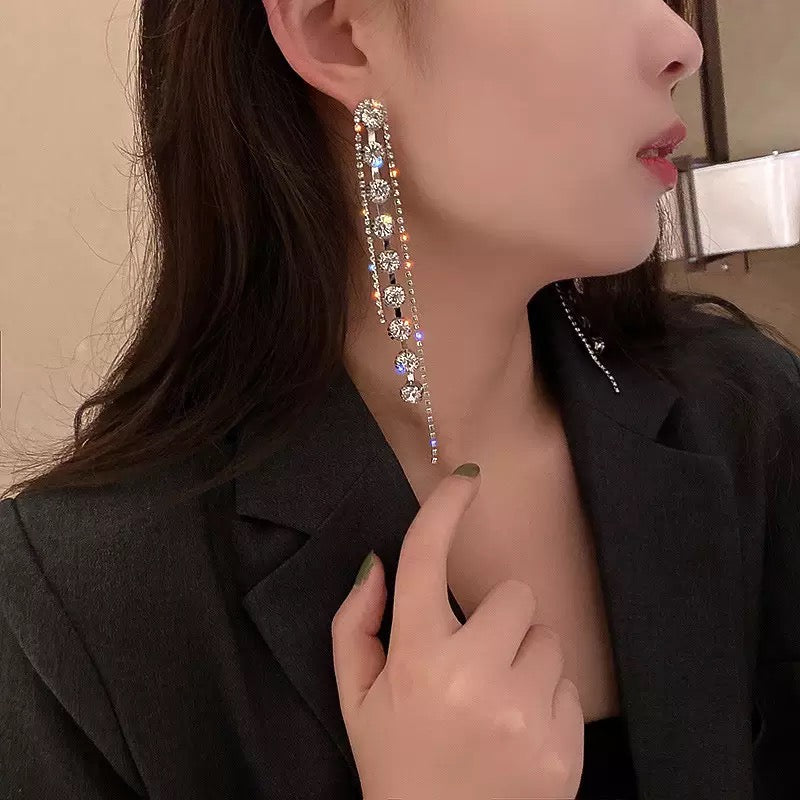 Earrings “long Crystal “ Drop