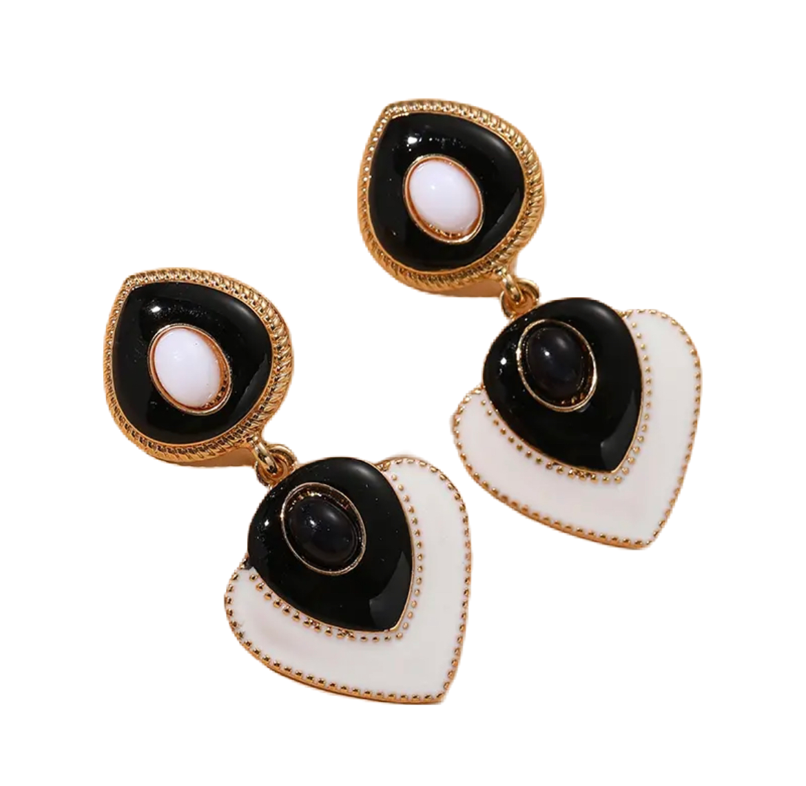 Black bohemian earrings