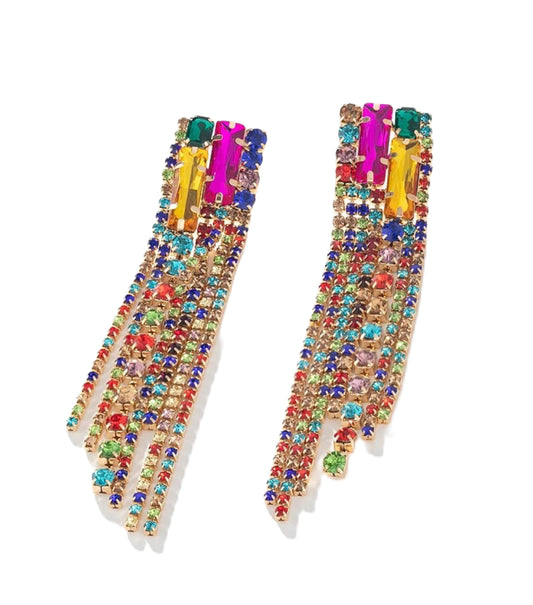 Multi tassel earrings