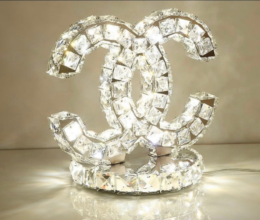 Luxury “CC” Glass Lamp