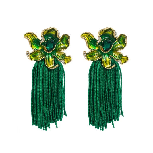 Flower tassel Earrings