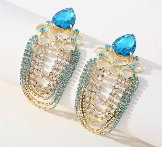 Blue Drop Earrings